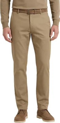 Produktbild von Meyer Oslo Flatfront Baumwollhose, 99% Baumwolle, normale Passform, Beige
