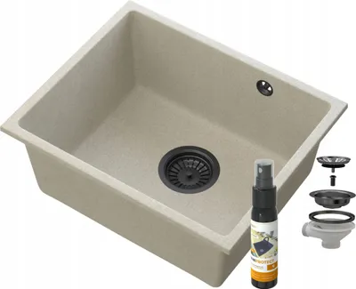 Produktbild von Manado Beige Unterbaubecken Schwarz50