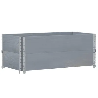 Zdjęcie produktu dla vidaXL Rama górna palety 2 szt. Szary 100x50 cm lite drewno sosnowe