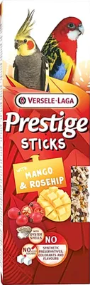 Obrázok produktu pre Versele Laga Prestige Sticks Big Parakeets with Mango & Rosehip 140g - tyčinky s mangom a šípkami pre stredne veľké papagáje