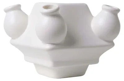 Immagine prodotto di Heinen Delfts Blauw – Vaso a tulipani, collezione "Stapelgekte" – bianco opaco – parte centrale – 10 cm