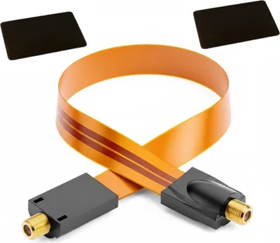 Produktbild von Flachband SAT Koaxial Kabel Tür Fensterdurchführungskabel 27cm HD Receiver PVR R