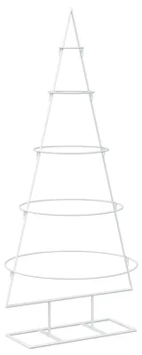 Obrázek produktu pro vidaXL Kovový vánoční stromek s podstavou KUOPIO, 125 cm, ocel, bílá barva