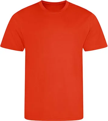 Zdjęcie produktu dla Just Cool JC001 | Cool T-Shirt + certyfikat WRAP + ochrona przeciwsłoneczna UV 30 - Kolor: Orange Flame - Rozmiar: M