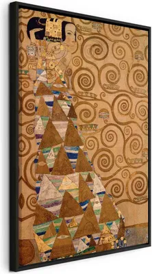 Produktbild von Italienischer Leinwand Leinwandbild - Expectation (Gustav Klimt) 60x90 cm Reproduktionen l-F-10560-b-a