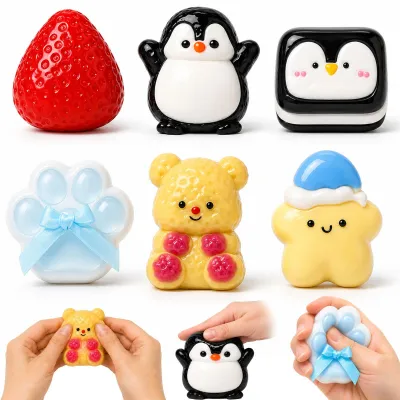 Immagine prodotto di Giocattoli antistress "squishy", set da 6 pezzi, ideali per alleviare lo stress