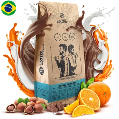 Produktbild von Coffee Broastery - Kaffeebohnen Brazil Guaxupe Spezialitätenkaffee 400g - Frisch Geröstet - 100% Arabica - Schokolade, Orange - Ganze Bohnen