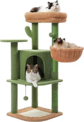 Produktbild von Famanu Kratzbaum 106 cm Cactusform mit Sisal-Kratzfläche - Grün