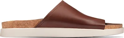 Obrázek produktu pro Clarks Sunder Slide Pánské hnědé kožené žabky 41