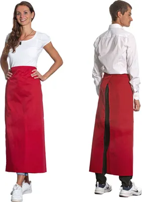 Produktbild von Bistroschürze / Kochschürze, 65% Polyester, 35% Baumwolle, 95x100 cm, rot