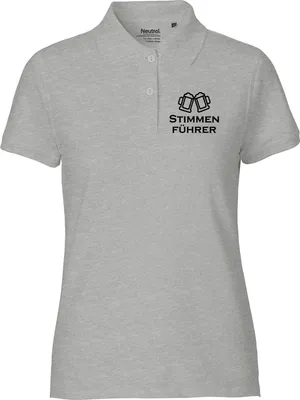 Produktbild von Huuraa Damen Polo Shirt Stimmenführer Spielmanszug XL Sport Grey Bio Baumwolle Fairtrade Poloshirt Geschenkidee
