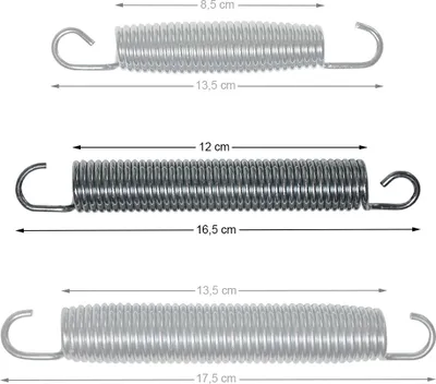 Produktbild von Feder Trampolin Sprungfeder Ersatzteile Ersatzfedern Federn Spiralfeder Zugfeder, Größe:1x 16.5 cm