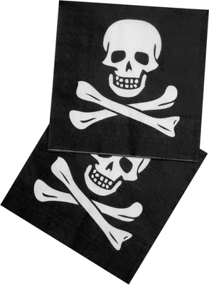 Produktbild von 12 Piraten Servietten - für Karneval Fasching