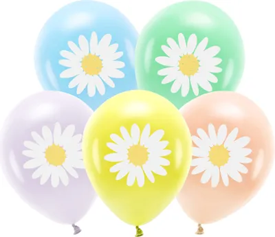 Image de Ballons écolos 30cm avec marguerite 5pcs