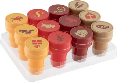 Produktbild von Sinterklaas Zelfinktende Stempels - 12st.