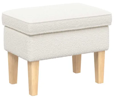 Zdjęcie produktu dla vidaXL Taboret kremowy 55 x 35 x 41 cm Bouclé