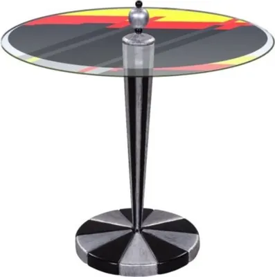 Produktbild von Casa Padrino Luxus Bistrotisch Silber / Schwarz Ø 60 x H. 72 cm - Runder Stehtisch