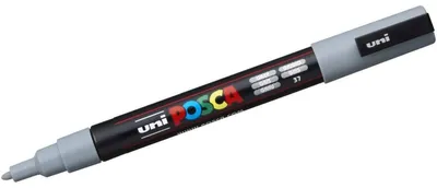 Produktbild von Uni-Ball uni POSCA PC-3M, Grau, Schwarz, Grau, Kunststoff, Polypropylene, Bullet