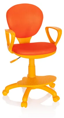 Obrázek produktu pro hjh OFFICE dětská otočná židle KID COLOUR kancelářská židle pro děti výškově nastavitelná s područkami látka