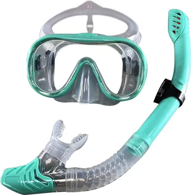 Produktbild von OKWISH Tauchmaske Schnorchelmaske Schnorchelset Taucherbrille VollmaskeTauchmaskeTaucherbrille Schnorchelset Vollgesichtsmaske Erwach Grün