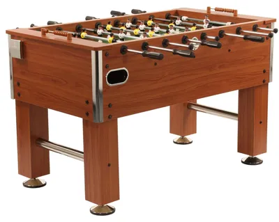 Produktbild von Bandito Kickertisch Profi Soccer Deluxe braun, massiver und robuster 80 kg Fußballtisch, stabiler Tischfußball für Jugendliche und Erwachsene, Turnier-Tischkicker mit Getränkehalter