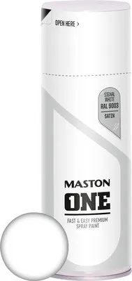 Produktbild von Sprühlack Maston ONE seidenmatt RAL 9003 signalweiß 400 ml