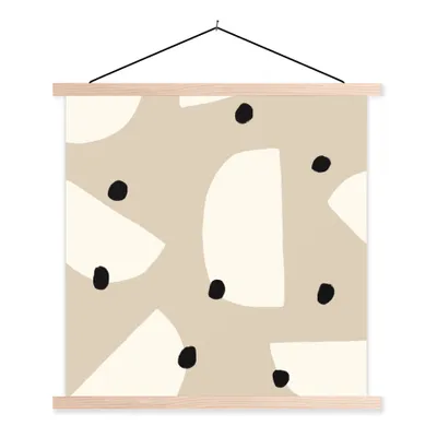 Produktbild von MuchoWow® Textilposter Pastell - Abstrakt - Design 40x40 cm mit holzfarbenen Rahmen - Posterleiste