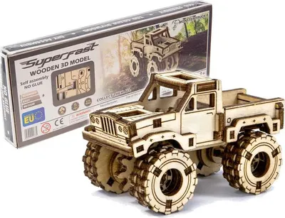 Produktbild von WOODEN.CITY MONSTER TRUCK 3, 66 Stück(e)