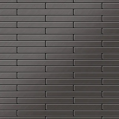 Produktbild von Mosaik Fliese massiv Metall Titan gebürstet dunkelgrau 1,6mm stark Deedee-Ti-SB