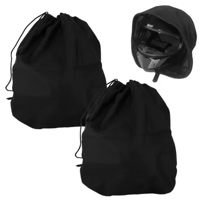 Immagine prodotto di 2 sacche per casco, dimensioni 47 x 43 cm, con coulisse, adatte per caschi da motocicletta, bicicletta e sci