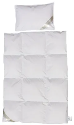 Produktbild von Set Luxus Kinder Baby Daunenbett Daunendecke 100x135 + Kissen 100% neue Daunen
