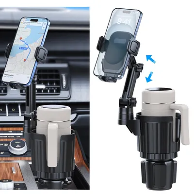 Produktbild von 2-in-1 Universeller Becherhalter und Handyhalter für Auto