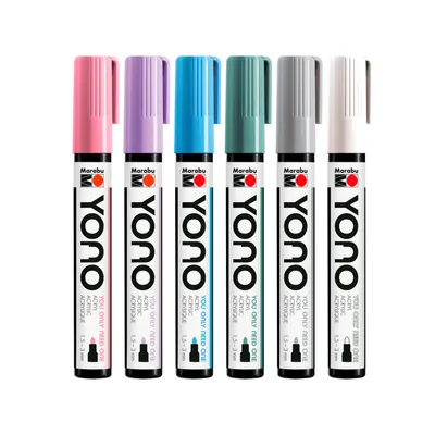 Immagine prodotto di Marabu1240000004003 Marabu Acrylmarker "YONO", 1,5 - 3,0 mm, 6er Set PASTELLO