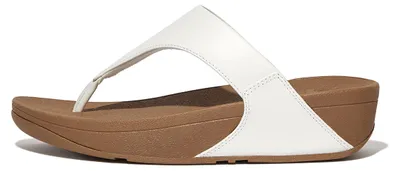 Productafbeelding van FitFlop Lulu Leather Toepost, platte damessandalen WIT 38