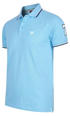 Produktbild von Cappuccino Italia Polo Applique Pique Blau - Große XL