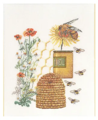 Kreuzstich-Set Honig-Sampler auf Aida 16 Count 27x35cm