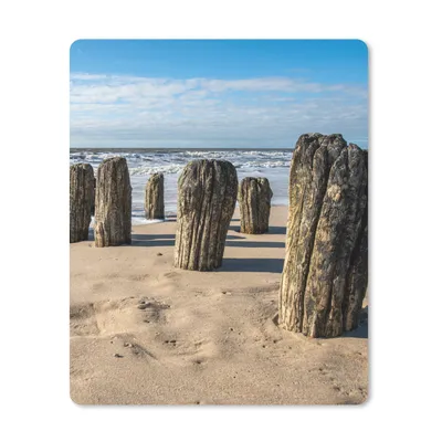 Produktbild von MuchoWow® Mauspad Mousepad Sand - Strand - Pfahl - Wasser - Sommer 19x23 cm - Mousepads - Maus Mat - Pad - Mausunterlage - Mauspads - Spielen