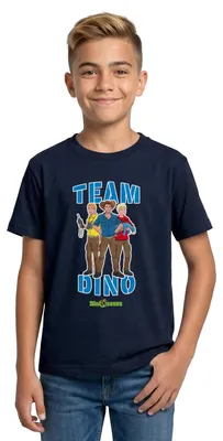Produktbild von Spreadshirt Dinosaurier Team Dino Teenager T-Shirt, 152/164 (12-14 Jahre), Navy