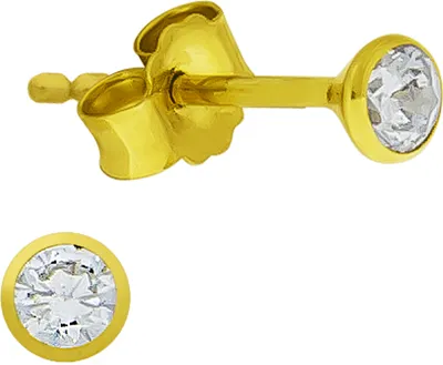 Produktbild von V Ohrstecker 375 Gelbgold Zirkonia