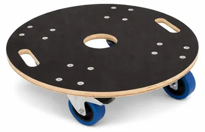 Produktbild von Rollbrett Möbelroller rund Ø 77 cm aus Multiplex mit Feststellbremsen Tragkraft 800 kg