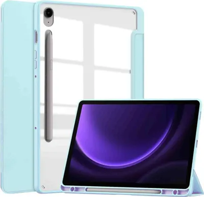 Immagine prodotto di Custodia rigida pieghevole imoshion Trifold per Samsung Galaxy Tab S9 11,0 pollici / Tab S10 FE / S9 FE 10,9 pollici - Azzurro