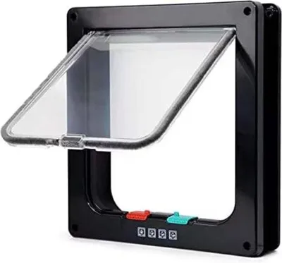 Produktbild von Famanu Katzenklappe mit Magnet - 5,5 x 23,5 x 25 cm - L/Z schwarz