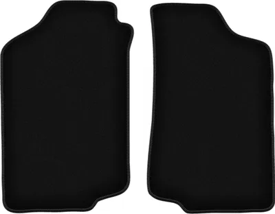 Produktbild von Wielganizator Velours-Autoteppiche vorne – passend für Volkswagen Golf II (Schrägheck, Bj. 1983-1992) –  schwarz, passgenau, mit Befestigungen set 2 Stk.