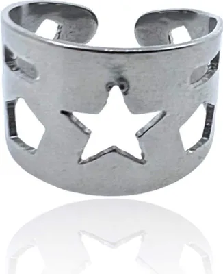 Produktbild von Ear Cuff Ohrring Chirurgenstahl Ohrklemme mit Sternen