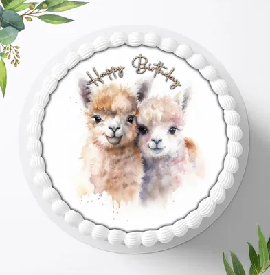 Produktbild von Für die Geburtstags Torte ein Tortenaufleger, Zuckerbild mit dem Motiv: Dschungeltiere, Essbares Foto für Torten, Fondant, Ø 20cm, 1499z