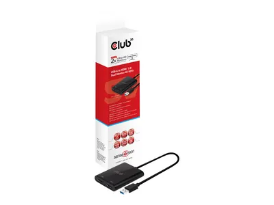 Produktbild von Adapter USB-A 3.2 => HDMI 2.0 *Club3D* Dual Monitor 4K60Hz