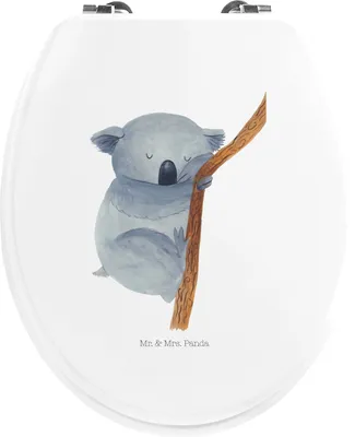Produktbild von Mr. & Mrs. Panda Klobrille Koalabär - Weiß - Geschenk, Traum, Klo-Deckel, WC Brille, Klodeckel, klo deckel, Bär, Gute Laune, Sitz, Koala, schlafen, Träumen