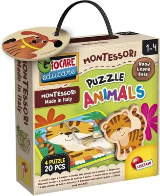 Produktbild von Lisciani Montessori drevené puzzle - Zvieratá