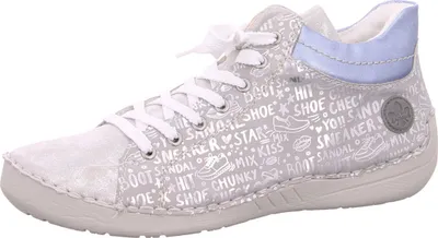 Produktbild von Rieker Damen Sneaker High Top sportliche Stiefelette Silber Metallic 52504, Größe:37 EU, Farbe:Silber