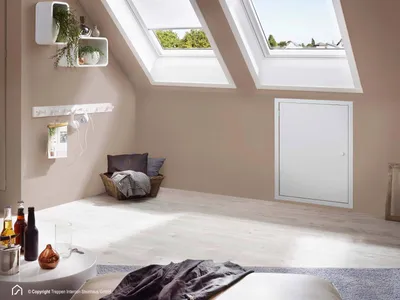 Productafbeelding van Kniestockdeur Intercon, isolerend, U-waarde: 1,22 W/(m²K), afmetingen: 90 x 70 cm | Deur met drempel | Zijdeur